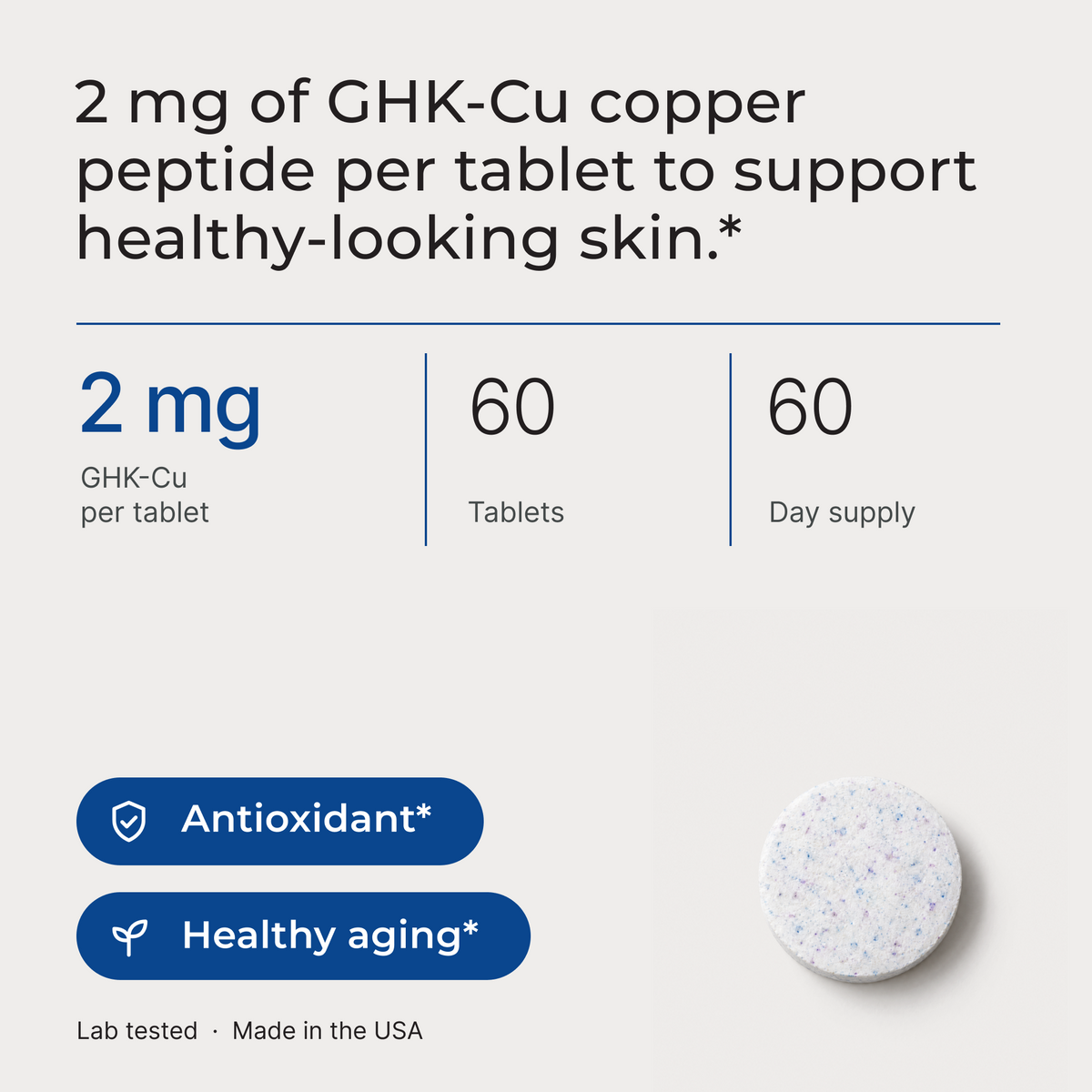 GHK-Cu Copper Peptide Tablets