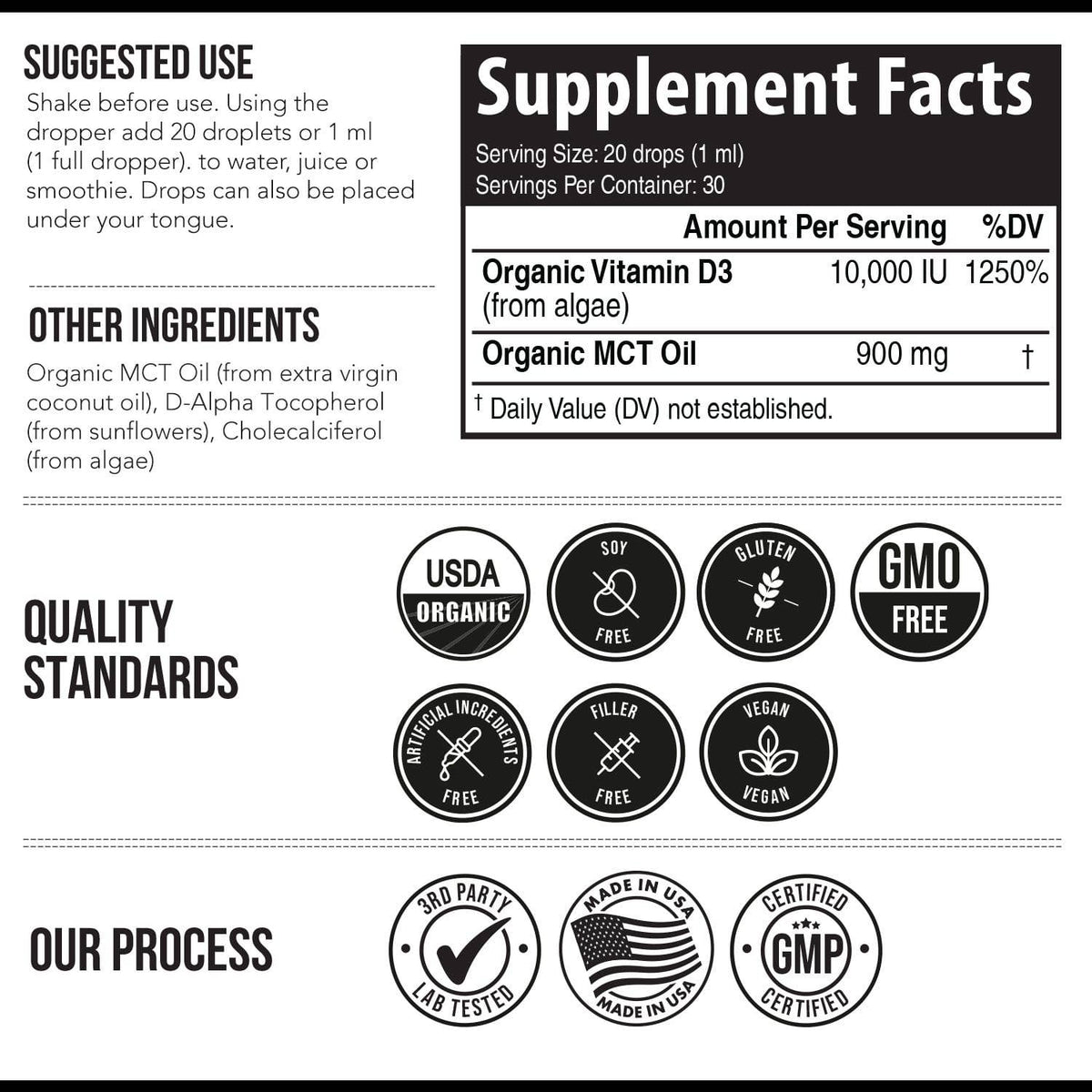 Plant-D3 (10,000 IU) Organic Vitamin D3 Liquid Concentrate