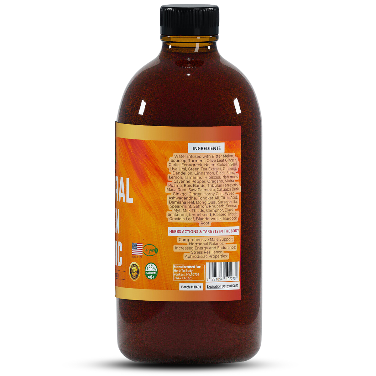Men Tonic Extra Strength 16oz - Wellness Herbal Tonic Blend