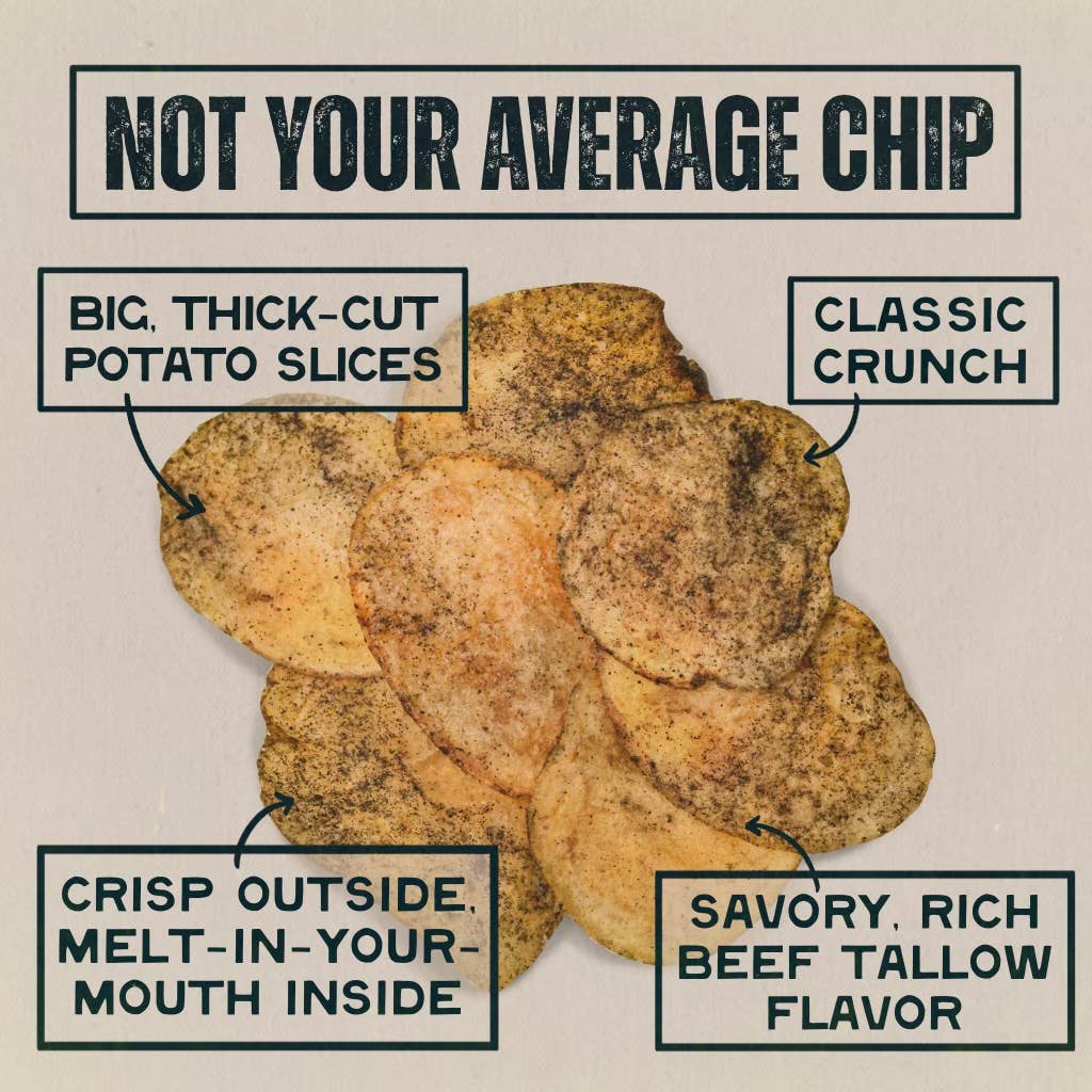 Beef Tallow Potato Chips - Salt N' Pepper