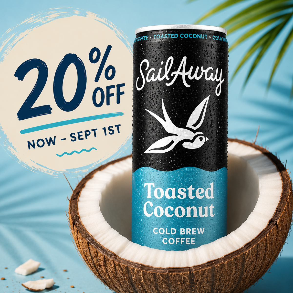 Cold Brew Coffee Cans - Toasted Coconut