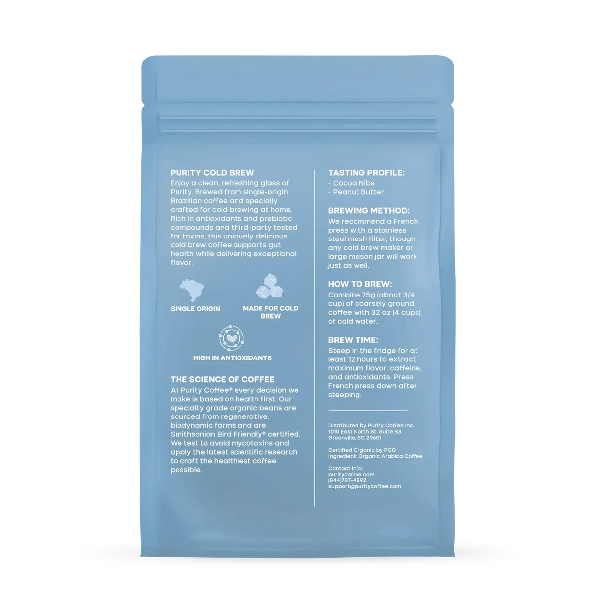 Organic Cold Brew Whole Bean Coffee Mold Free