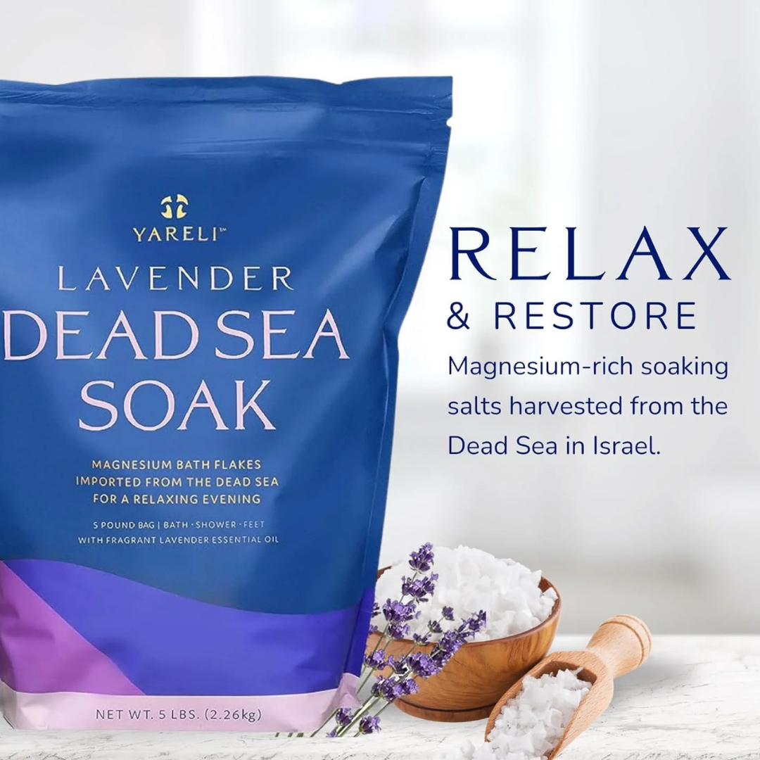 Lavender Dead Sea Salt & Magnesium Bath Soak Flake - 5lb