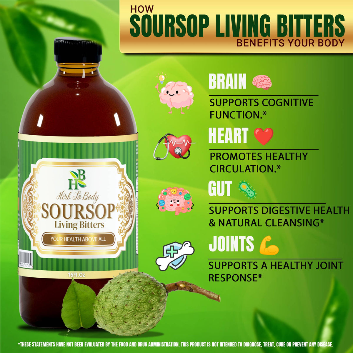 Soursop Bitters 16oz - Botanical Blend