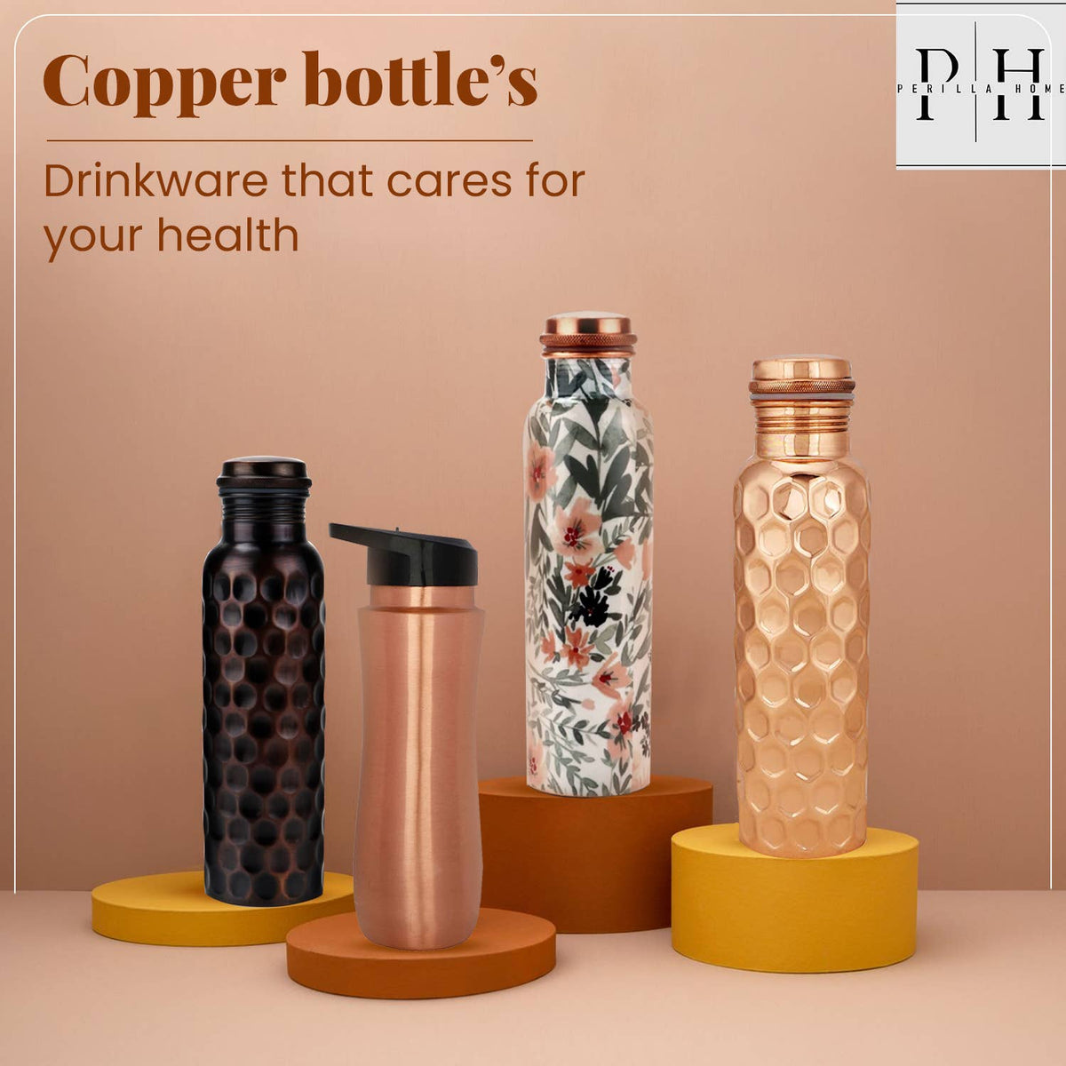 Antique Diamond Copper Bottle (1L)