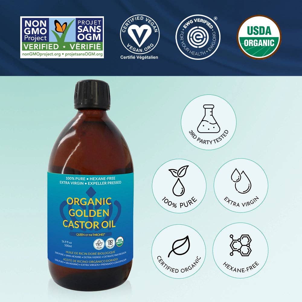 Organic Castor Oil 16.9oz (6 units)