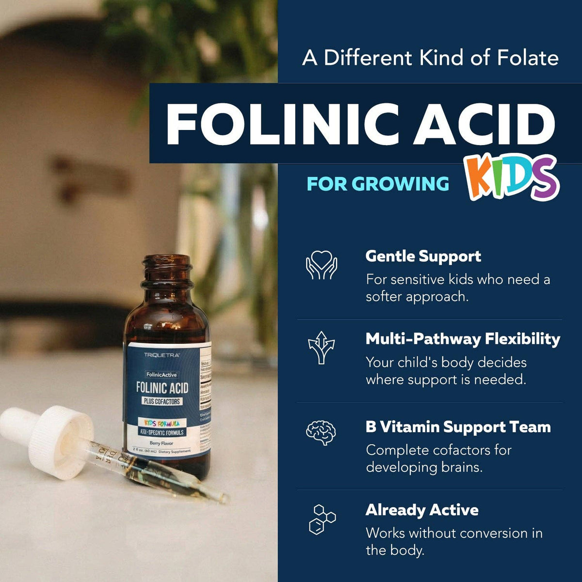 FolinicActive™ Kids Folinic Acid + B12 Drops
