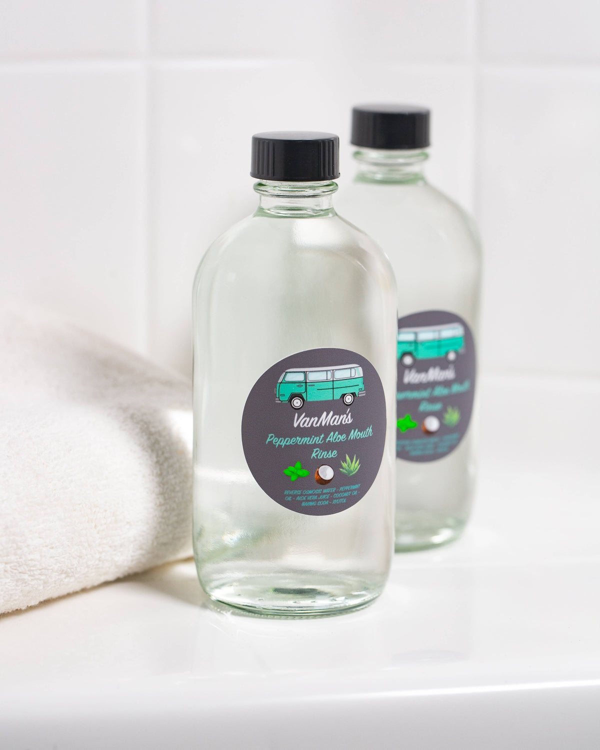 VanMan's Peppermint Aloe Mouth Rinse 8oz
