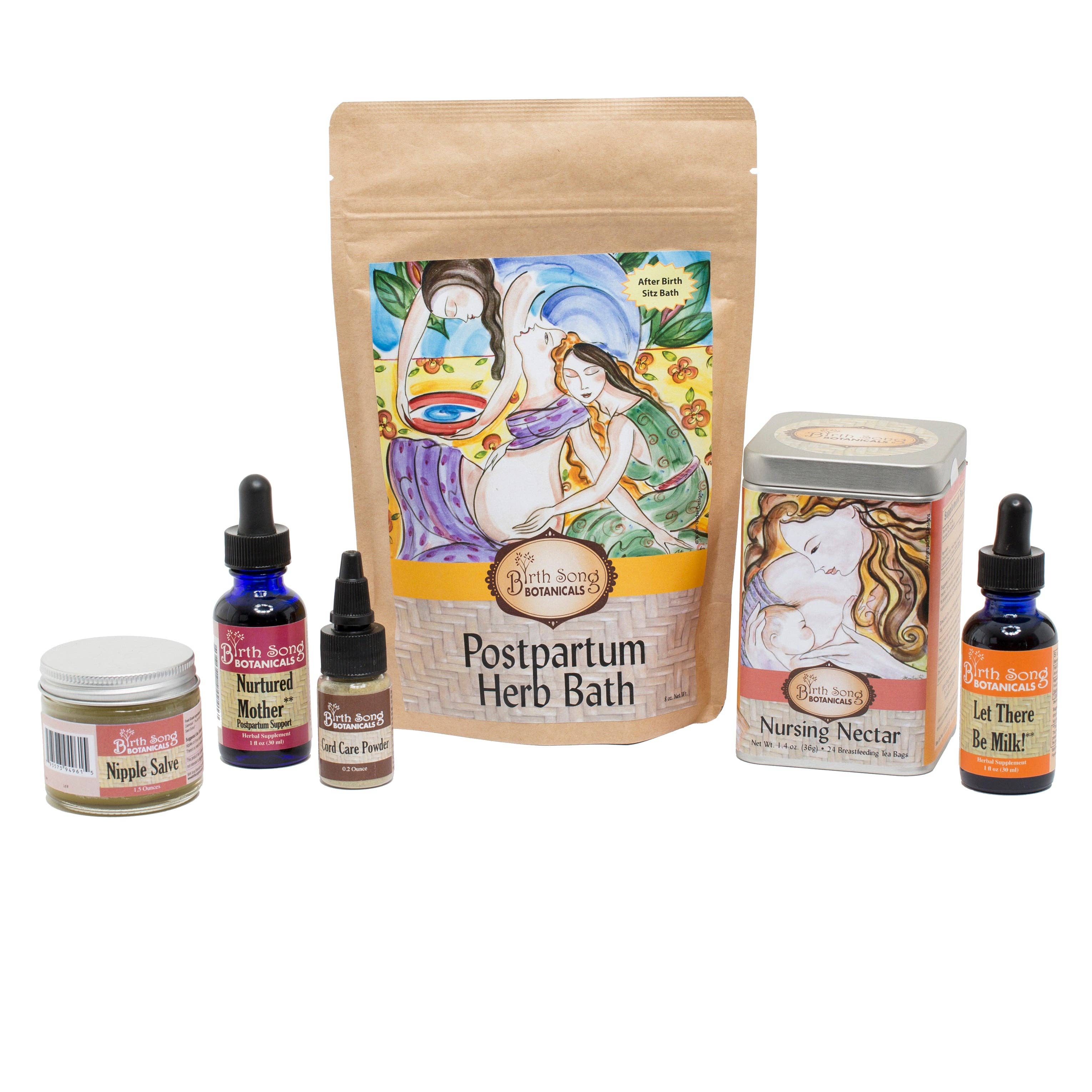 Postpartum Recovery Herbal Gift Set for Breastfeeding Moms & Newborns
