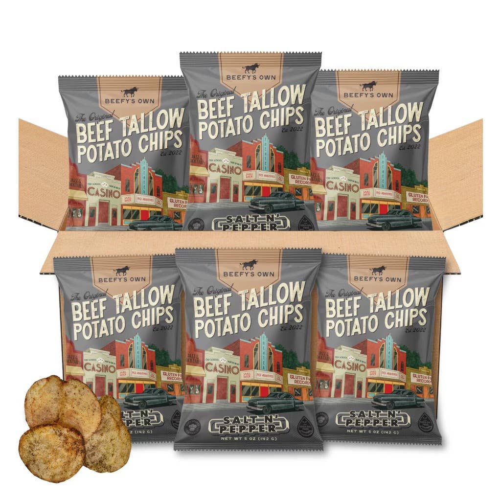Beef Tallow Potato Chips - Salt N' Pepper