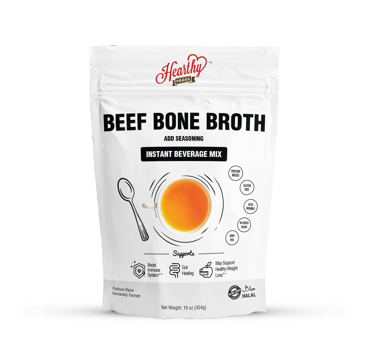 Beef Bone Broth Powder, Halal, Keto, Paleo, Gluten Free