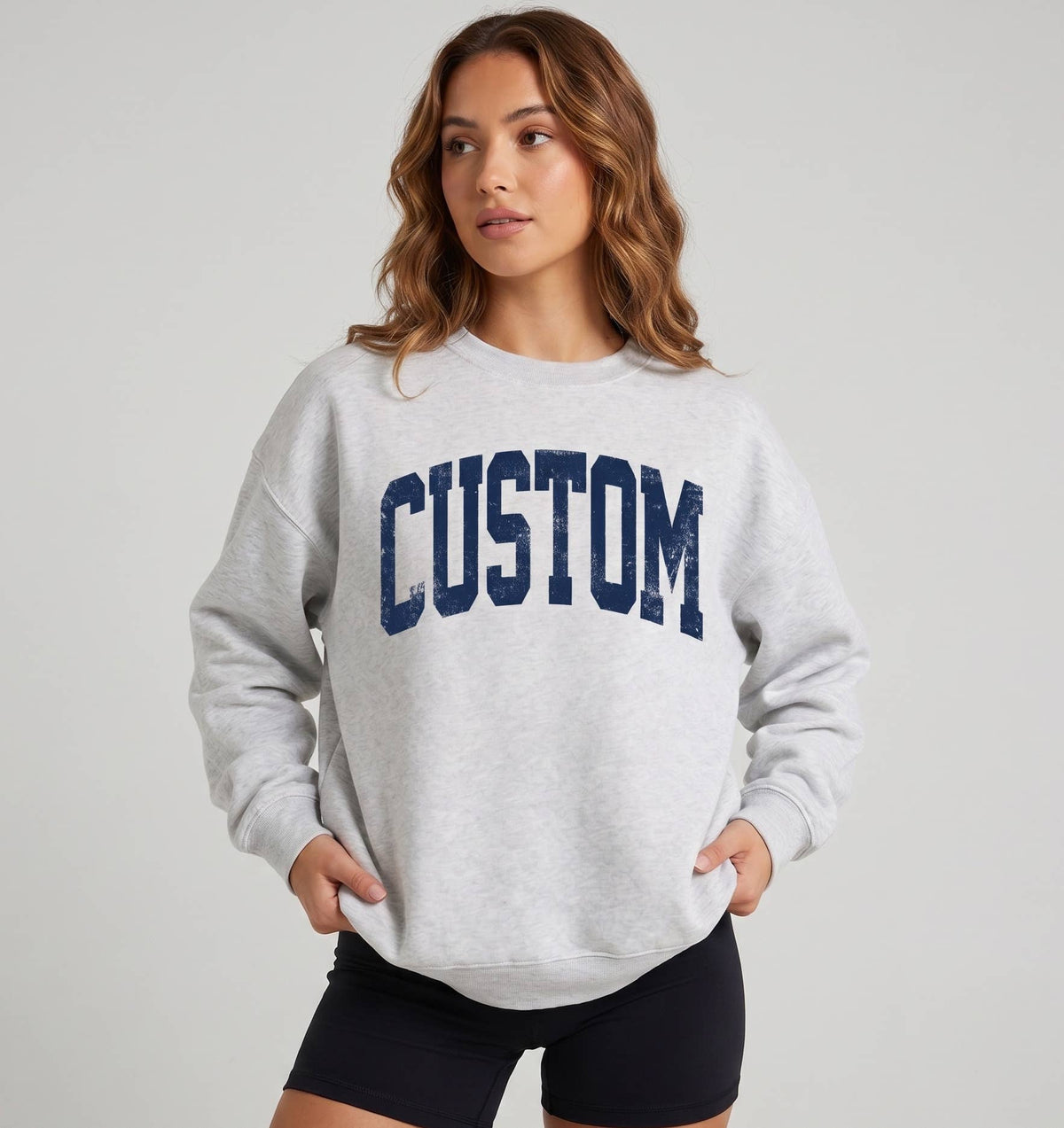 Custom Brand Crewneck Sweatshirt Personalized Logo