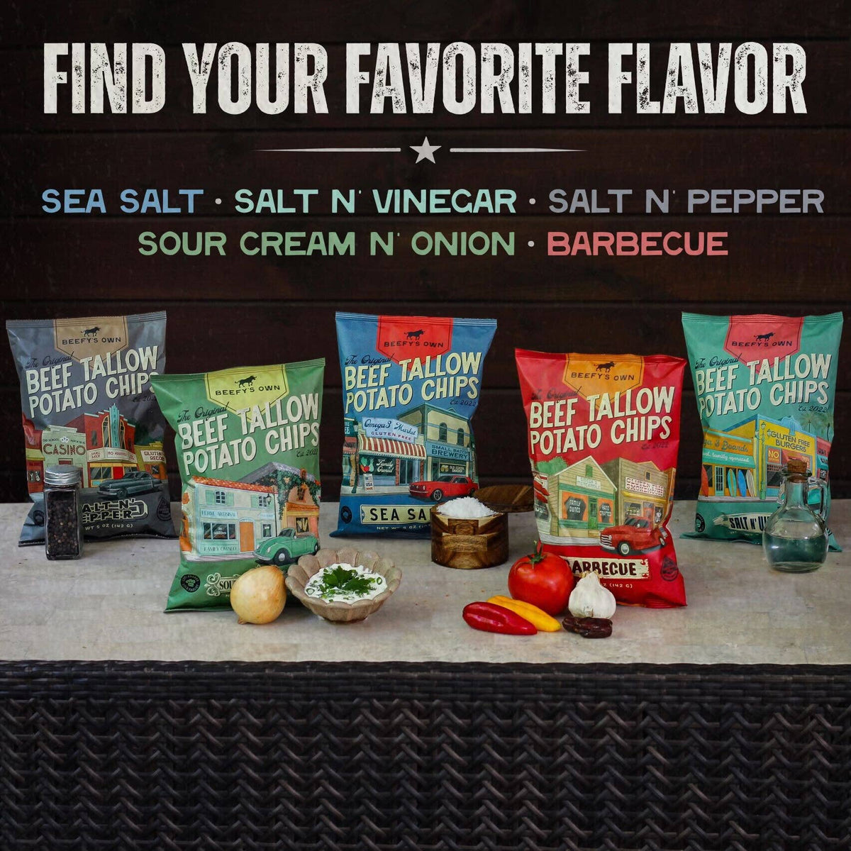 Beef Tallow Potato Chips - Sour Cream N' Onion