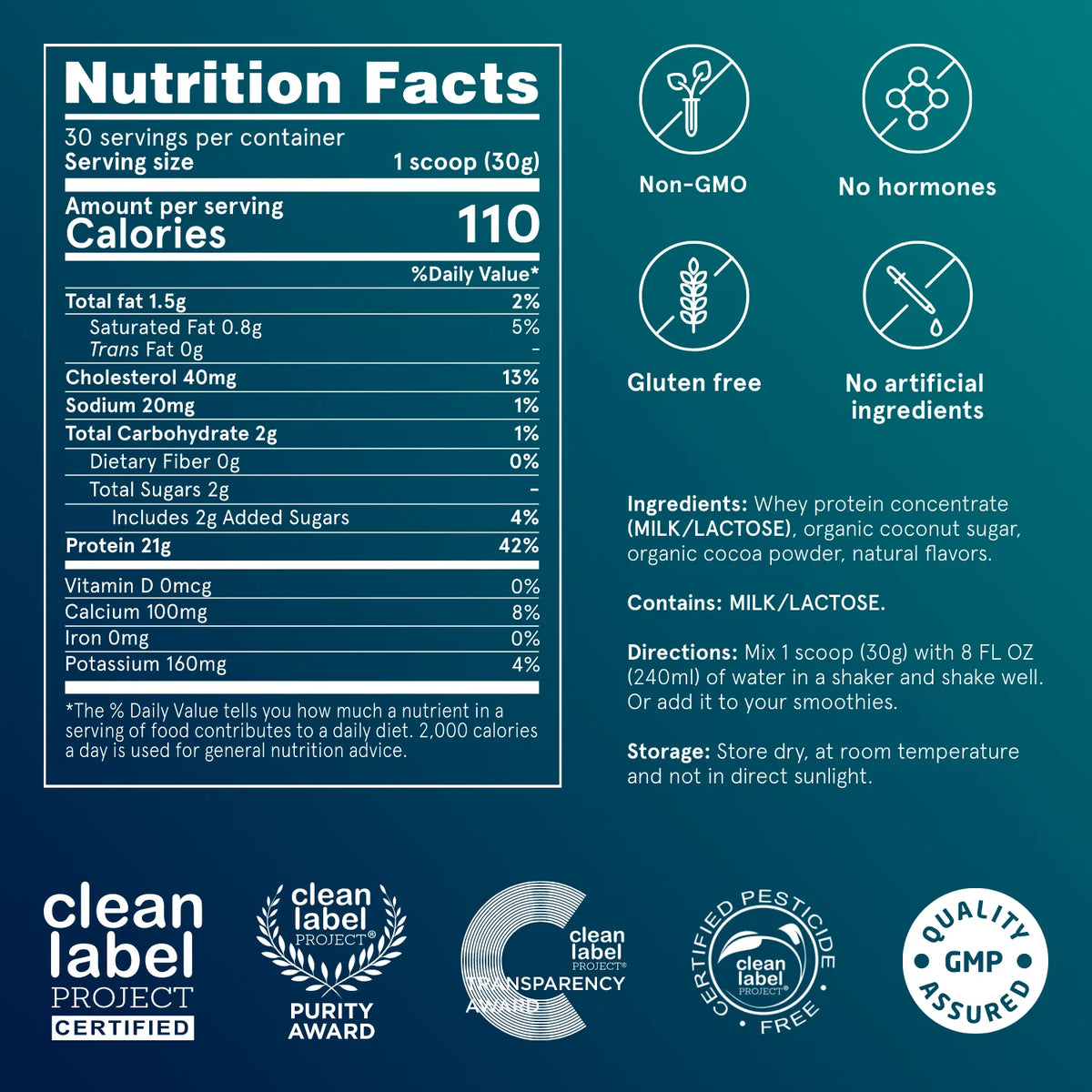 PW1 - Grass-fed Whey Protein with Dark Chocolate