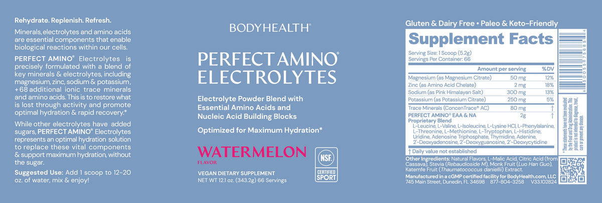 BodyHealth Perfect Amino Electrolytes – NSF Certified for Sport