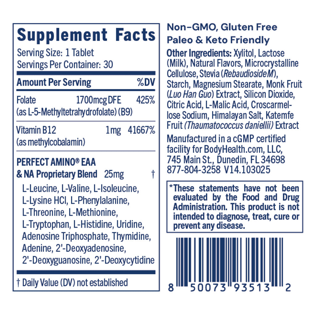BodyHealth Methyl B12 & Methyl Folate