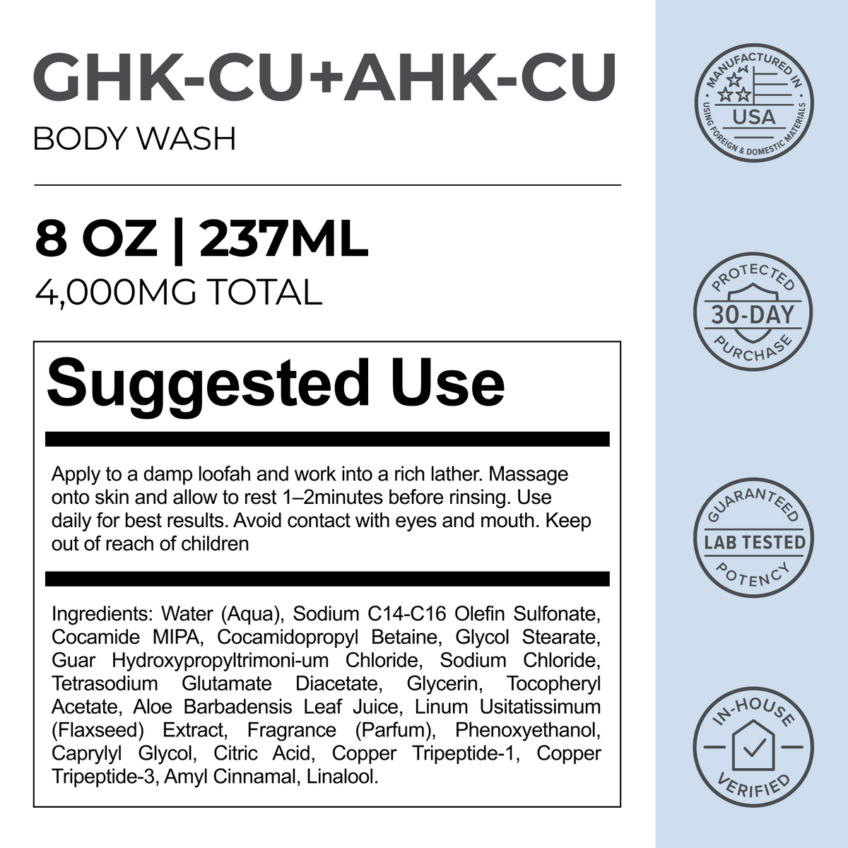 GHK-Cu + AHK-Cu Body Wash