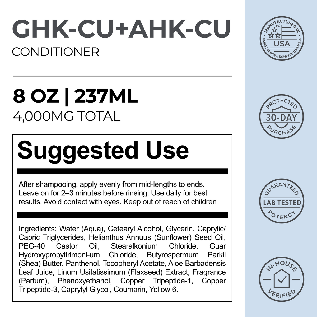 GHK-Cu + AHK-Cu Hair Conditioner