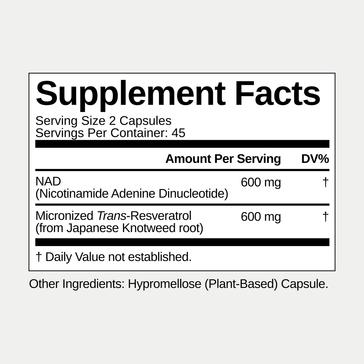 NAD + Resveratrol Capsules