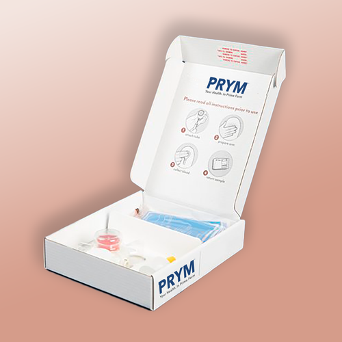 The Balance at-home hormone test kit with its painless collection device.