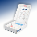 The ThyroCheck™ comprehensive at-home thyroid test kit and painless collection device.