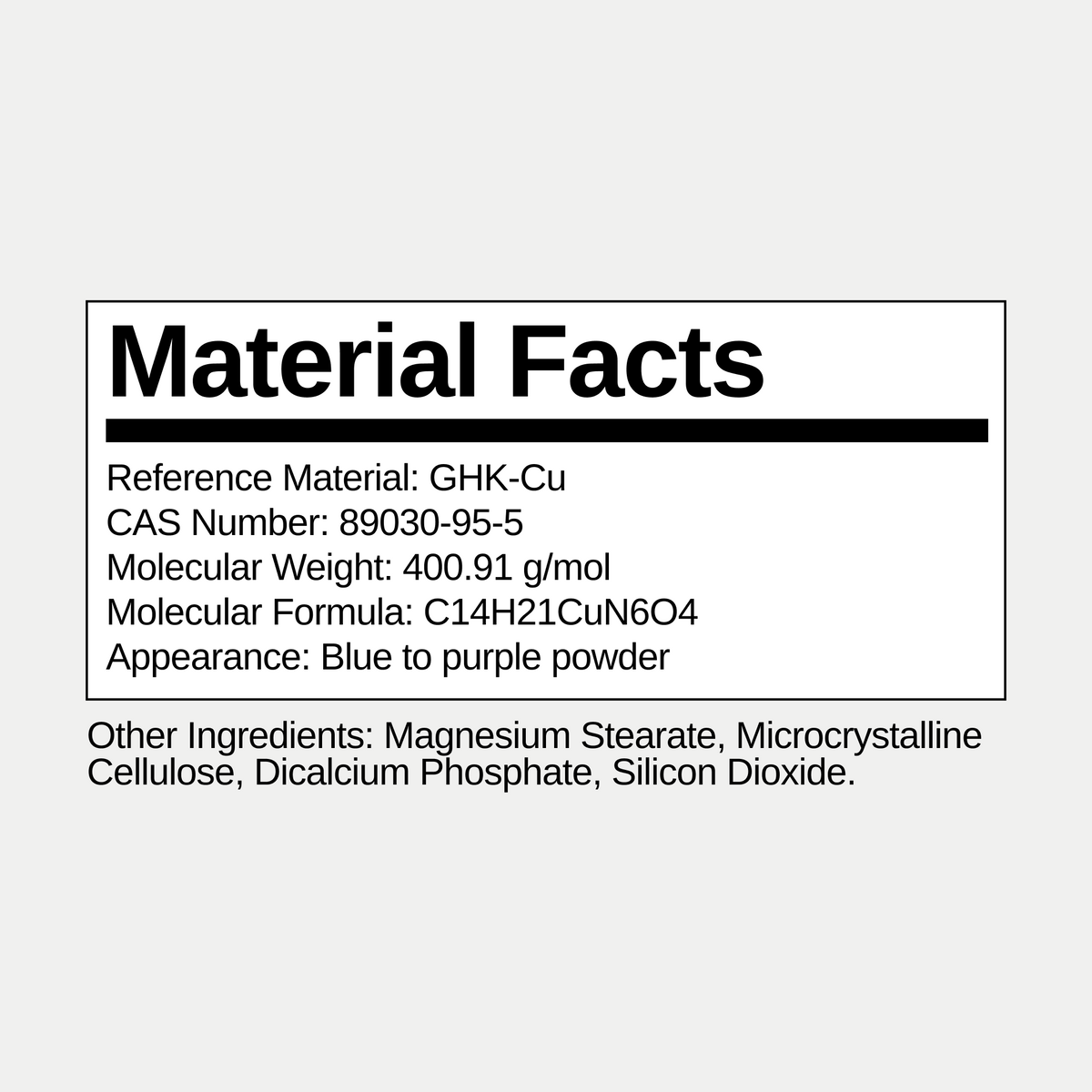 GHK-Cu Copper Peptide Tablets