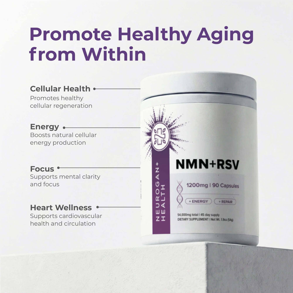 NMN RSV Resveratrol Capsules | Cellular Energy Healthy Aging