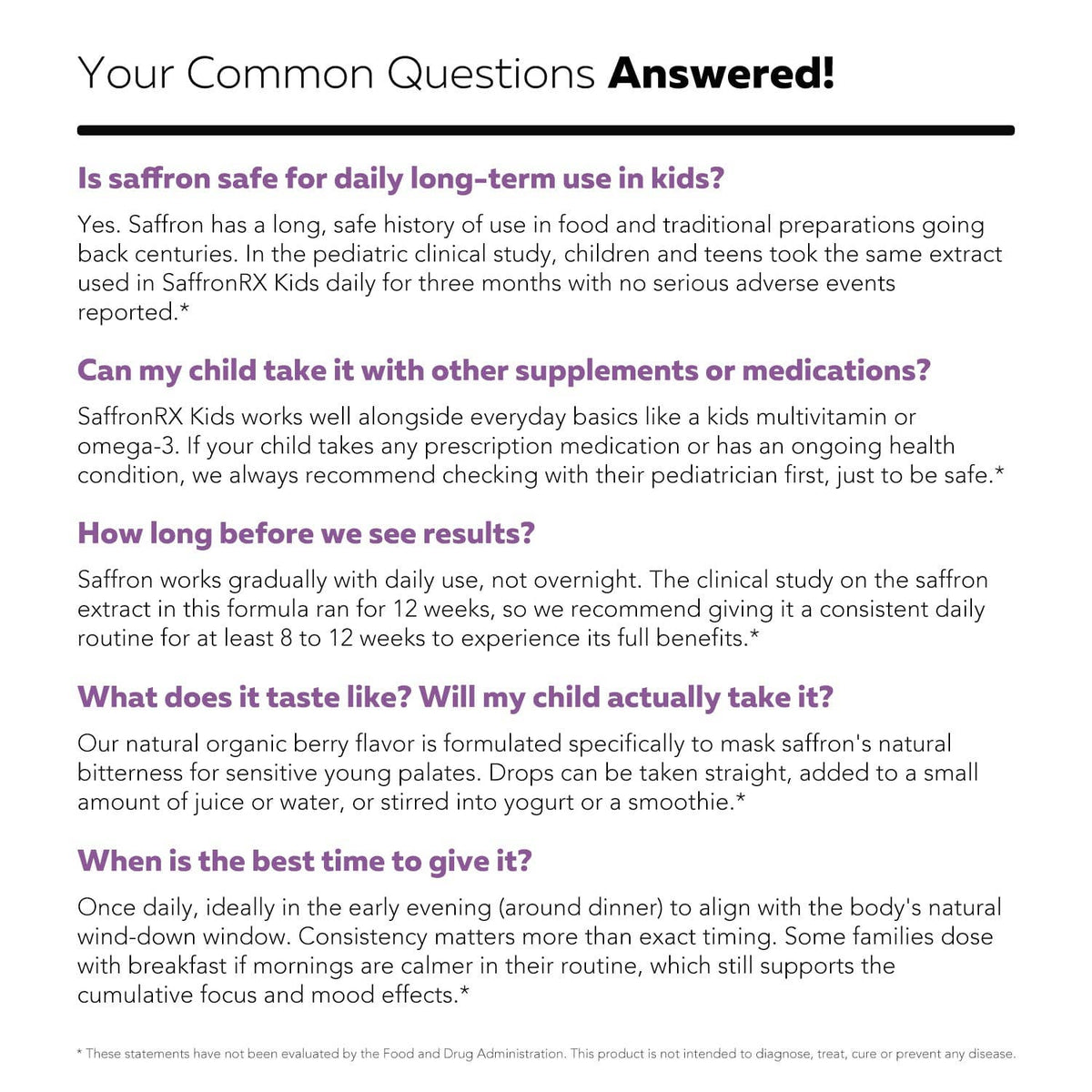SaffronRX® Kids