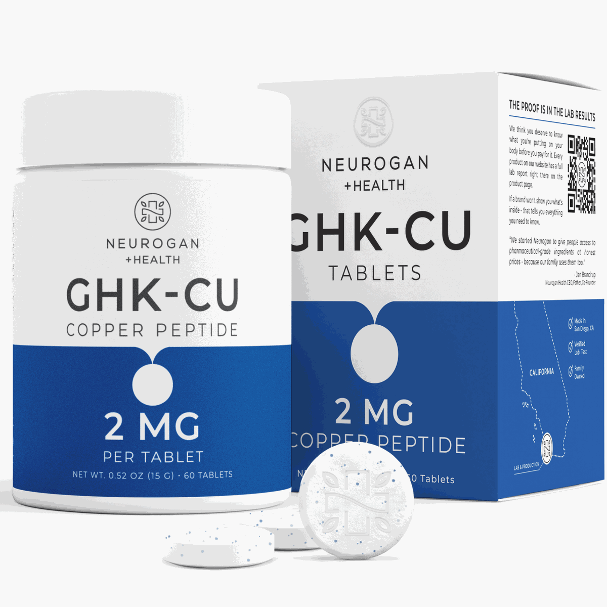 Copper Peptide Tablets | GHK CU Collagen Skin + Hair Support