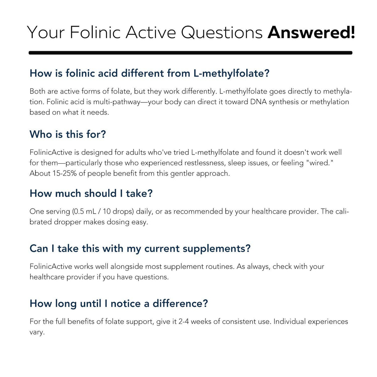 FolinicActive™ Liquid Folinic Acid + B Complex