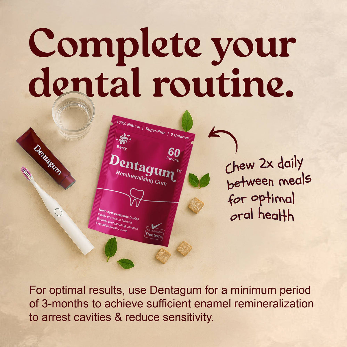 Dentagum Remineralising Gum - Very Berry