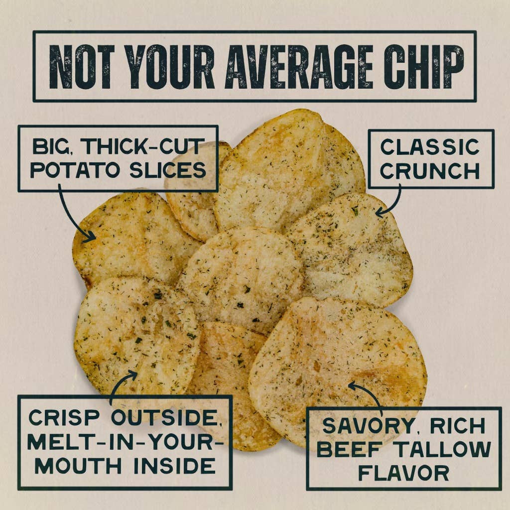 Beef Tallow Potato Chips - Sour Cream N' Onion