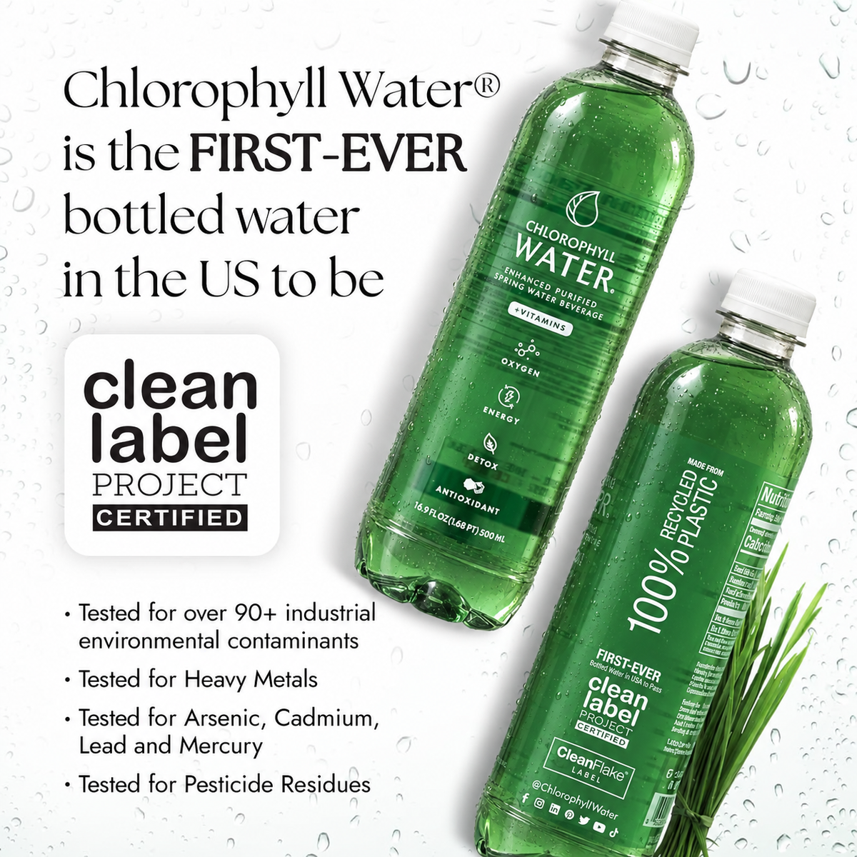 Chlorophyll Water (Clean Label Project Certified + Non-GMO)