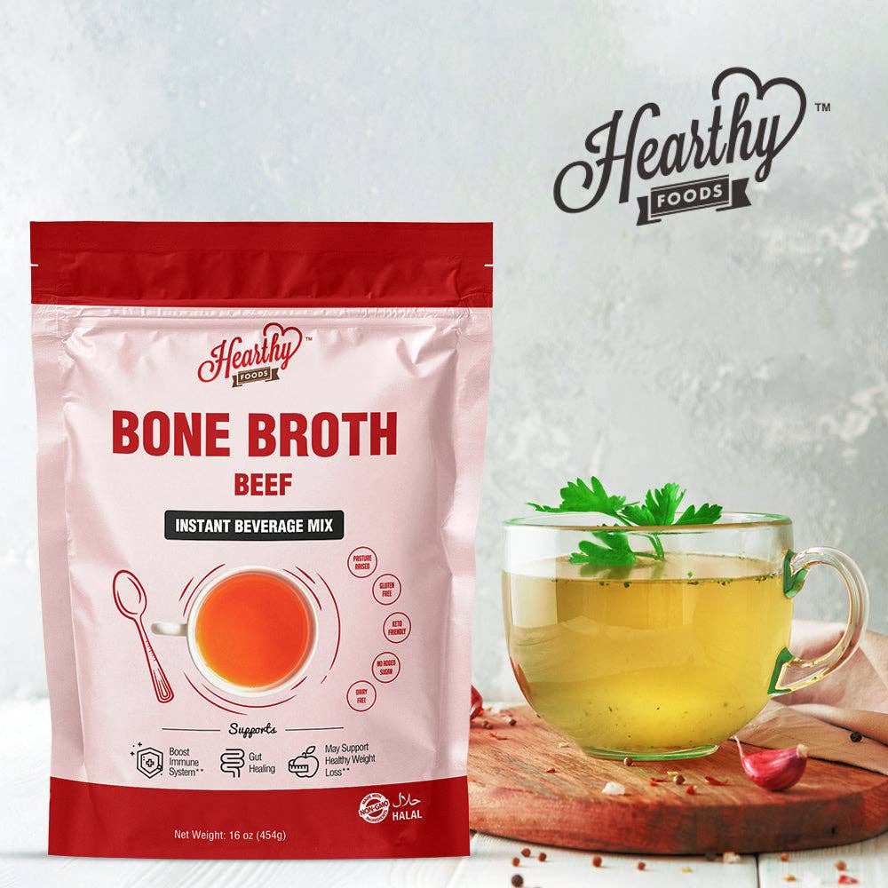Beef Bone Broth Powder, Halal, Keto, Paleo, Gluten Free