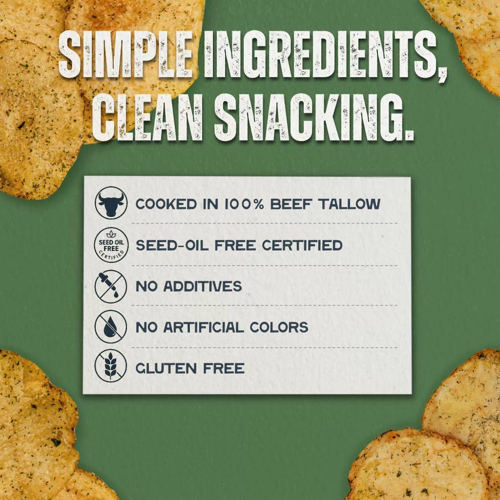 Beef Tallow Potato Chips - Sour Cream N' Onion