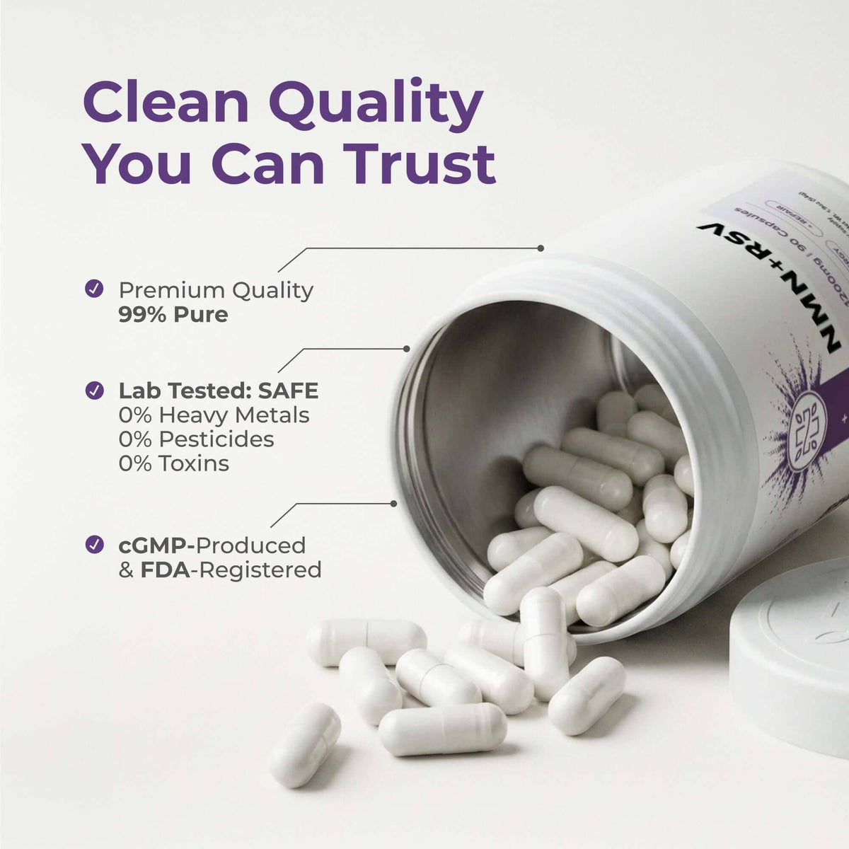NMN RSV Resveratrol Capsules | Cellular Energy Healthy Aging
