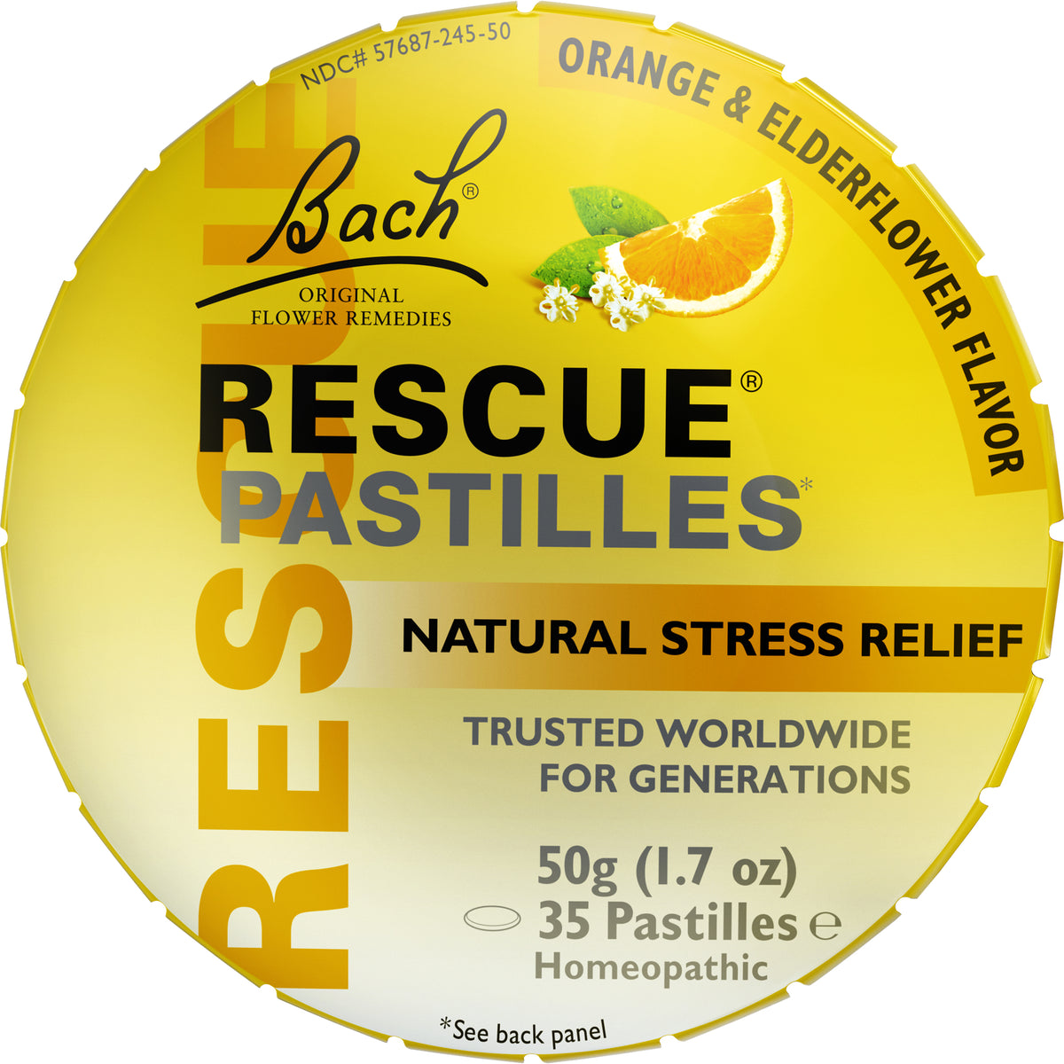 Rescue® Pastilles (Orange & Elderflower Flavor)